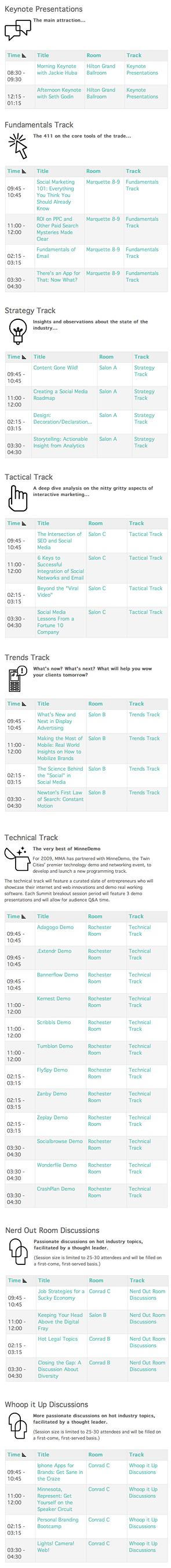 MIMA Summit agenda graphic